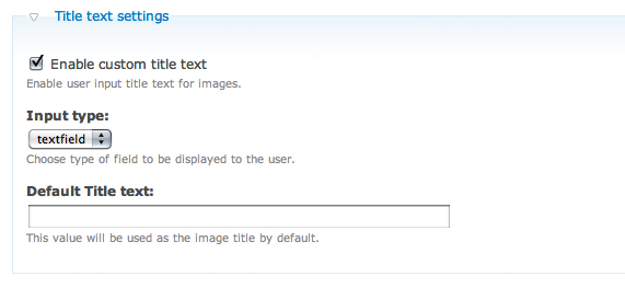Select 'Enable custom title text'.